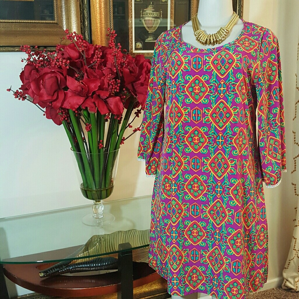 Peach Love Cream Multicolored Dress size S